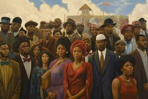 un conmemoración de africano americano historia foto