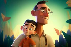 A digital animation celebrating fathers photo