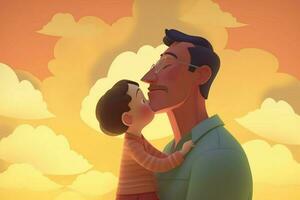 un digital animación celebrando padres foto