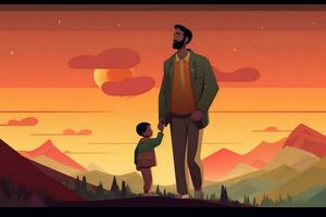 A digital animation celebrating fathers photo