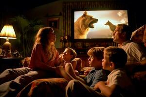 un familia película noche con papás favorito Película (s foto