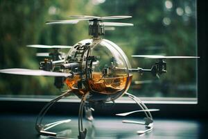 A remote-controlled helicopter photo