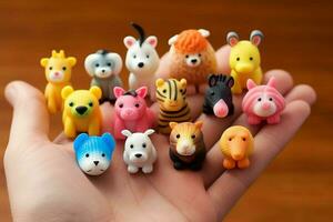 A set of animal-shaped erasers photo