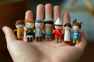 A set of finger puppets for imaginative play photo