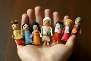 A set of finger puppets for imaginative play photo