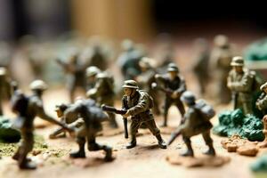 A set of toy soldiers for pretend battles photo