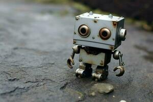 A small tin wind-up robot photo