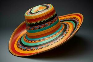 A sombrero with a colorful trim photo