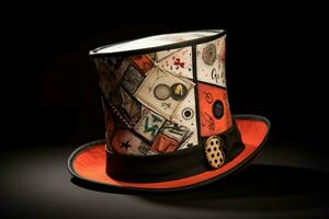 A top hat with a quirky design photo