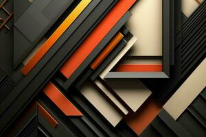 Angular designs with sharp lines and edges photo