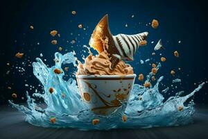 Capture the excitement and energy of ice cream blue photo