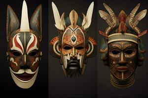 Designs inspired by African masks and masquerades photo