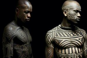 Designs inspired by African tribal markings photo