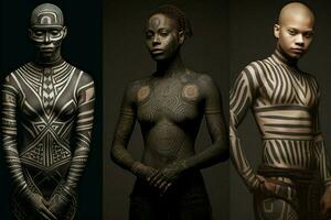 Designs inspired by African tribal markings photo