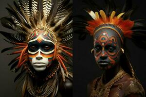 Designs inspired by African masks and masquerades photo