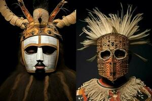 Designs inspired by African masks and masquerades photo