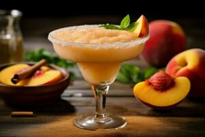 Food of the gods a peach margarita defying logic an photo