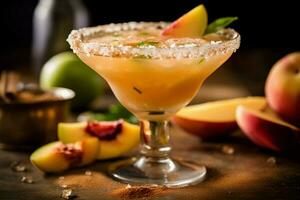 Food of the gods a peach margarita defying logic an photo