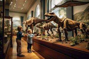 niños disfrutando un día a el museo foto