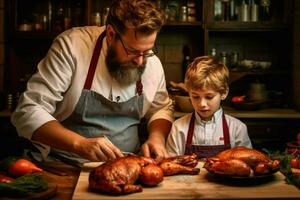 Learning how to cook with a parent photo