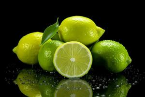 Lim on lemon and lime photo