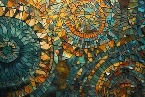 en forma de mosaico estampado para un complejo visual efecto foto