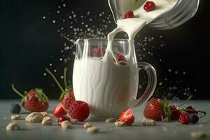 Photorealistic Product shot Food photography Milk photo