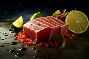 Photorealistic Product shot Food photography ahi photo