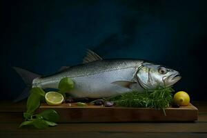 fotorrealista producto Disparo comida fotografía azul foto