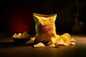 Photorealistic Product shot Food photography chip photo