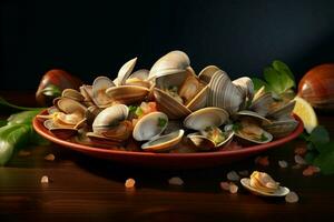 Photorealistic Product shot Food photography clam photo