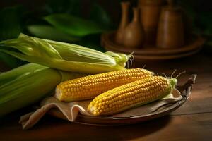 Photorealistic Product shot Food photography corn photo
