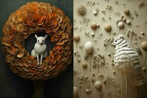 Playful use of textures and materials photo