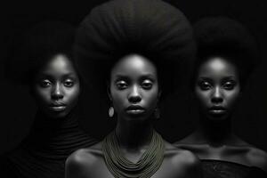 reconociendo el belleza y complejidad de negro iden foto