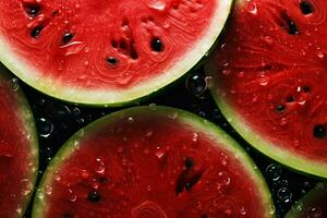 The fresh watermelon background is adorned with spa photo