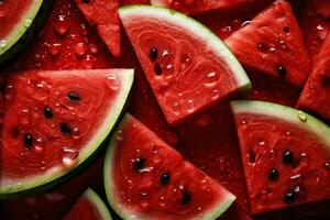 The fresh watermelon background is adorned with spa photo