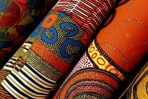 The intricate patterns on traditional African texti photo