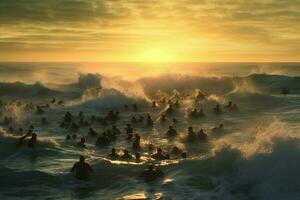 The invigorating rush of a brisk ocean swim photo