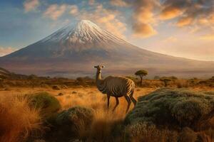 el majestad de kilimanjaro Áfricas más alto pico foto