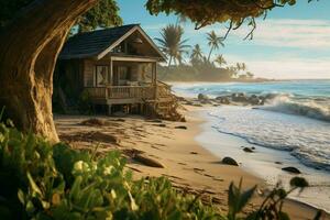 The pristine beauty of a rustic beachfront photo