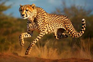 The power and grace of an African cheetah photo