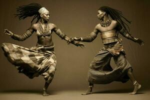 el fuerza y gracia de africano bailarines foto
