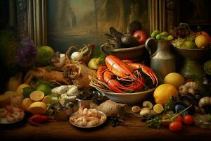 The tangy taste of fresh seafood photo