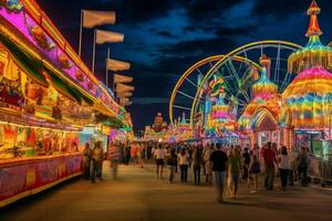 The vibrant colors of a summer carnival photo