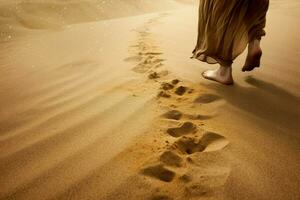 The warmth of the sand beneath your toes photo