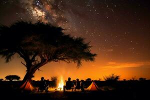The wonder and amazement of an African stargazing e photo