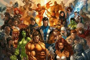 a comic book cover for the marvel universe photo