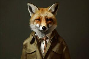 a fox in a jacket with the word mars on it photo