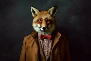 a fox in a jacket with the word mars on it photo