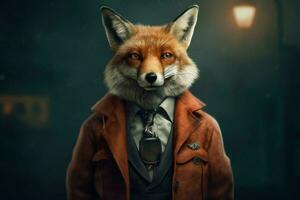 a fox in a jacket with the word mars on it photo